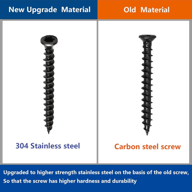 HEYLEAYAR 300 Pcs Hidden Fastener Clips,Hidden Deck Fasteners with 304 Stainless Steel Start Clips and Screws for Composite Decking Board,Plastic T Clips for 165 SQ.FT. - Image 4